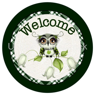 VINYL DECAL | WELCOME OWL | FOLIAGE | CHECK | EVERYDAY