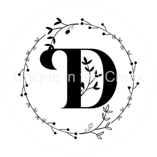 VINYL DECAL | MONOGRAM | LETTER D | EVERYDAY