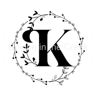 VINYL DECAL | MONOGRAM | LETTER K | EVERYDAY