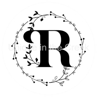 VINYL DECAL | MONOGRAM | LETTER R | EVERYDAY