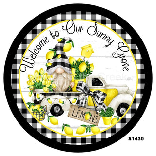 VINYL DECAL | WELCOME TO OUR SUMMER GROVE | GNOMES | LEMONS | SUMMER