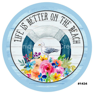 Vinyl Decal | LIFE IS BETTER AT THE BEACH | BEACH |  SUMMER | WELCOME