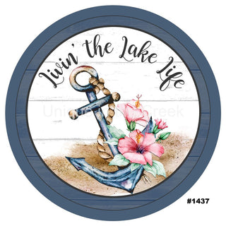 VINYL DECAL | LIVING THE LAKE LIFE | ANCHOR | SUMMER | WELCOME