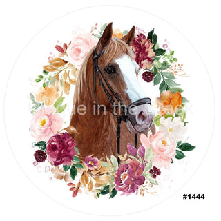 Panneau de couronne en aluminium de 8" | ROSES | CHEVAL | CHEVAL | FERME | TOUS LES JOURS