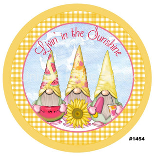 Vinyl Decal | LIVING IN THE SUNSHINE  | WATERMELON | GNOMES | SUMMER