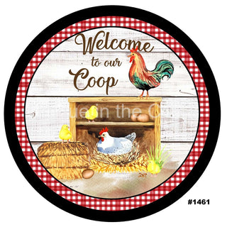 VINYL DECAL| WELCOME TO OUR COOP  | CHICKENS  | FARMHOUSE |  EVERYDAY