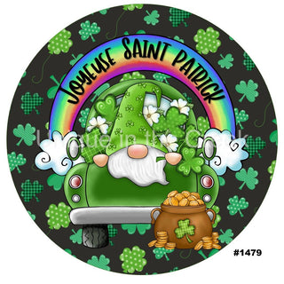 Vinyl Decal | JOYEUSE SAINT PATRICK  | GNOME | TRUCK | FRENCH | HOLIDAYS