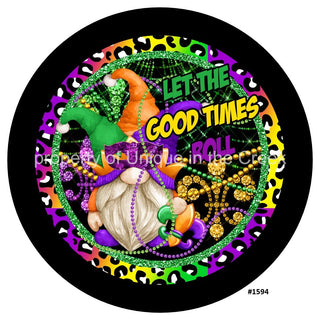 Vinyl Decal | Let The Good Times Roll | Gnome | Mardi Gras