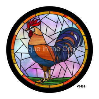 VINYL DECAL | ROOSTER | STAINED GLASS LOOK | FARM | ANIMALS | EVERYDAY