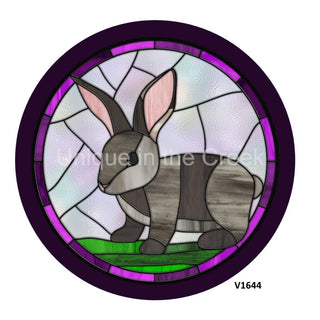 VINYL DECAL | BUNNY RABBIT | STAINED GLASS LOOK | SPRING | EASTER