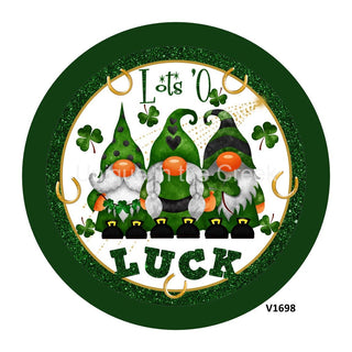 VINYL DECAL | LOTS O LUCK | GNOMES / CLOVER | ST PATRICKS DAY | HOLIDAYS