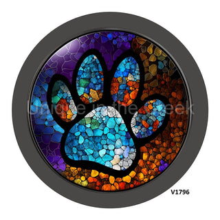 VINYL DECAL | PAW PRINT | STAINED GLASS | EVERYDAY | PETS | DOG | CATS