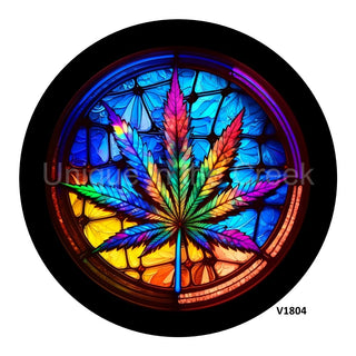 VINYL DECAL | CANNABIS | STAINED GLASS
