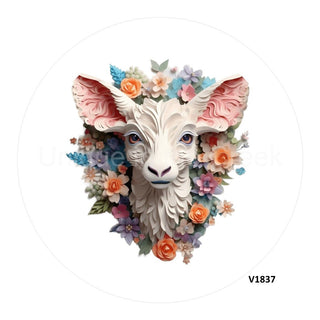 VINYL DECAL| GOAT | 3D | FLOWERS | SPRING