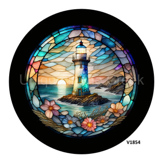 Vinyl Decal | LIGHTHOUSE | STAIN GLASS
