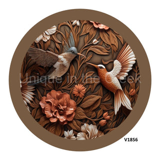 VINYL DECAL | HUMMINGBIRD | WOOD CARVING