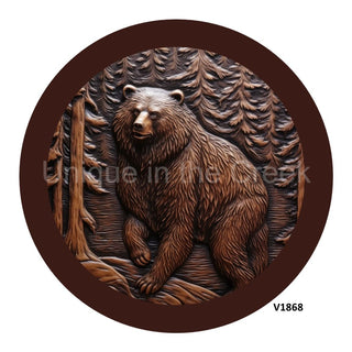 VINYL DECAL | GRIZZLY | WOOD CARVING | EVERYDAY