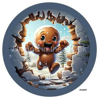 VINYL DECAL | 3D BREAKTHROUGH | GINGERBREAD | V2004