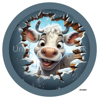 VINYL DECAL | 3D BREAKTHROUGH | COW | V2005