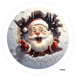 VINYL DECAL | 3D BREAKTHROUGH | SANTA | V2006