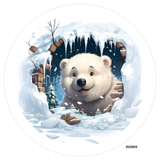 VINYL DECAL | 3D BREAKTHROUGH | POLAR BEAR | V2009