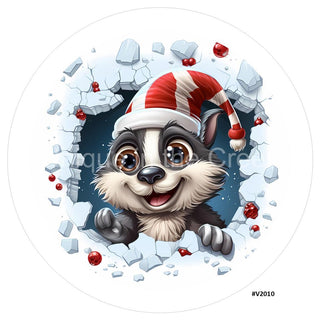 VINYL DECAL | 3D BREAKTHROUGH | RACOON | V2010