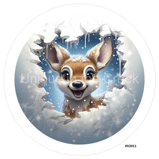 VINYL DECAL | 3D BREAKTHROUGH | REINDEER | V2011