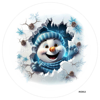 VINYL DECAL | 3D BREAKTHROUGH | SNOWMAN | V2012