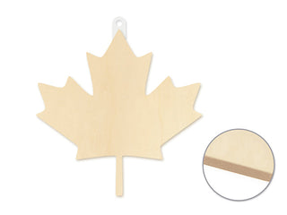 WREATH ACCENT | 8.5" x 4mm | MAPLE LEAF | Wood Craft | Accessories