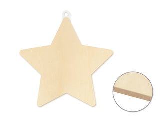 Wreath Accent | 8.5" x 4mm | Wood Star | Wood Craft | Accessories