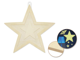 WREATH ACCENT |  10" WOOD STAR | PAINT YOUR OWN | ATTACHMENT | ACCESSORIES