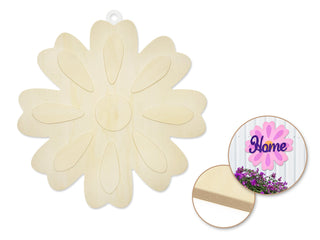 WREATH ACCENT |  10" WOOD DAISY | PAINT YOUR OWN | ATTACHMENT | ACCESSORIES