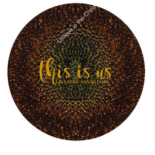 WREATH SIGN | 8" ALUMINUM | THIS IS US | SUNFLOWER CENTER | BLENDED AND BLESSED | EVERYDAY