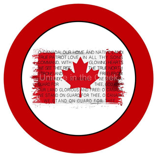 WREATH SIGN | 8" ALUMINUM | O CANADA | FLAG | ANTHEM | PATRIOTIC | CANADA | EVERYDAY