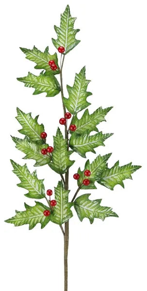 WREATH ACCENT | 32"L Berry/Holly Leaf Spray | XS0842