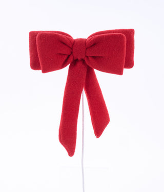 WREATH ACCENT | 13"L FELT BOW PICK | RED | XS138624