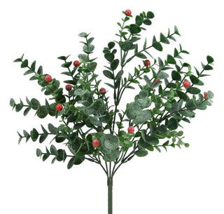 WREATH ACCENT | 14" EUCALYPTUS WITH BERRIES | GREEN | XS4081