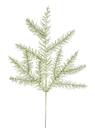 FLORAL/SPRAY | 19"L Glitter Noble Fir Spray | SAGE GREEN | XS217142