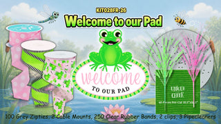 Product packaging with a frog design and text about product contents.