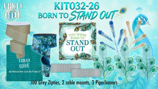 WREATH KIT | PEACOCK-BORN TO STAND OUT | TEAL/BLUE/GOLD | KIT032-26can