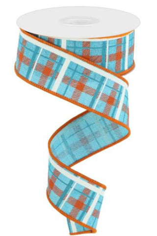 MATCHING SIGN/RIBBON SET | EMBOSSED SCARECROW | TEAL/OR/TAN | SET060SC-26CAN