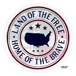 Vinyl Decal | Land of the Free | 4th of July | Patriotic