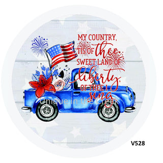 VINYL DECAL | MY COUNTRY | BLUE TRUCK | 4TH OF JULY | PATRIOTIC | SUMMER | FIREWORKS