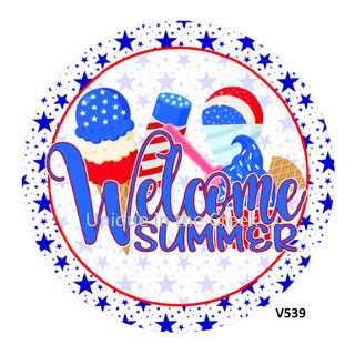VINYL DECAL | WELCOME SUMMER | PATRIOTIC | SUMMER | ICE CREAM